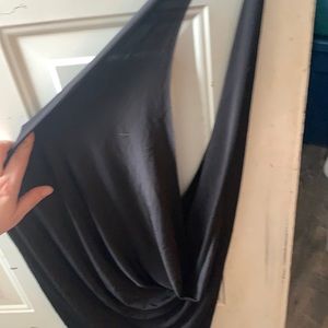 Low cut, backless, halter top